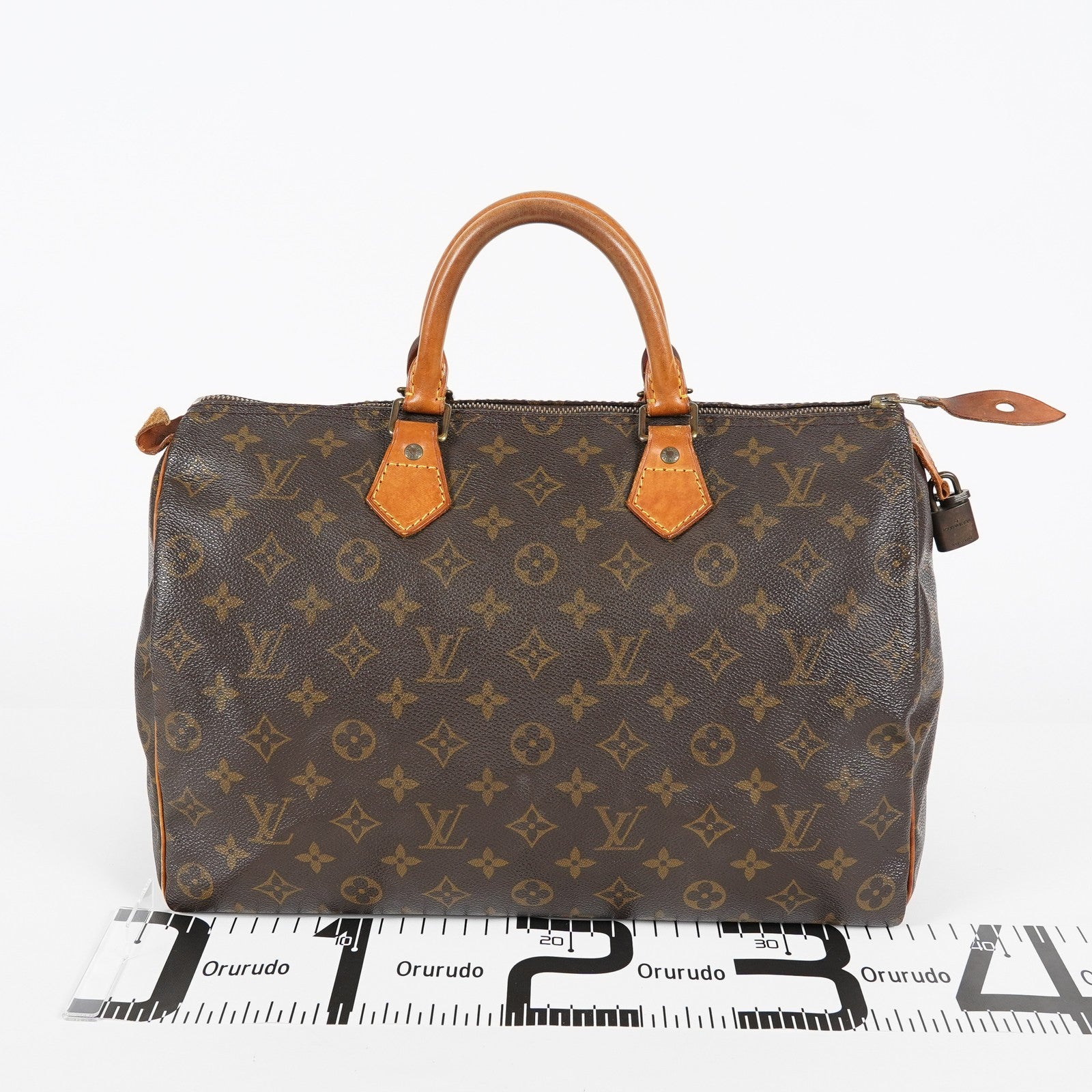 Louis Vuitton Speedy 35 M41524 Monogram Canvas Brown Used Hand Bag 07A235148031