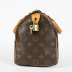 Louis Vuitton Monogram Speedy 25 Handbag M41528 Brown Vintage Used 07E037150029