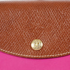 Longchamp Le Pliage Top Handle Tote 30cm Pink Nylon Used Handbag 08E17495007