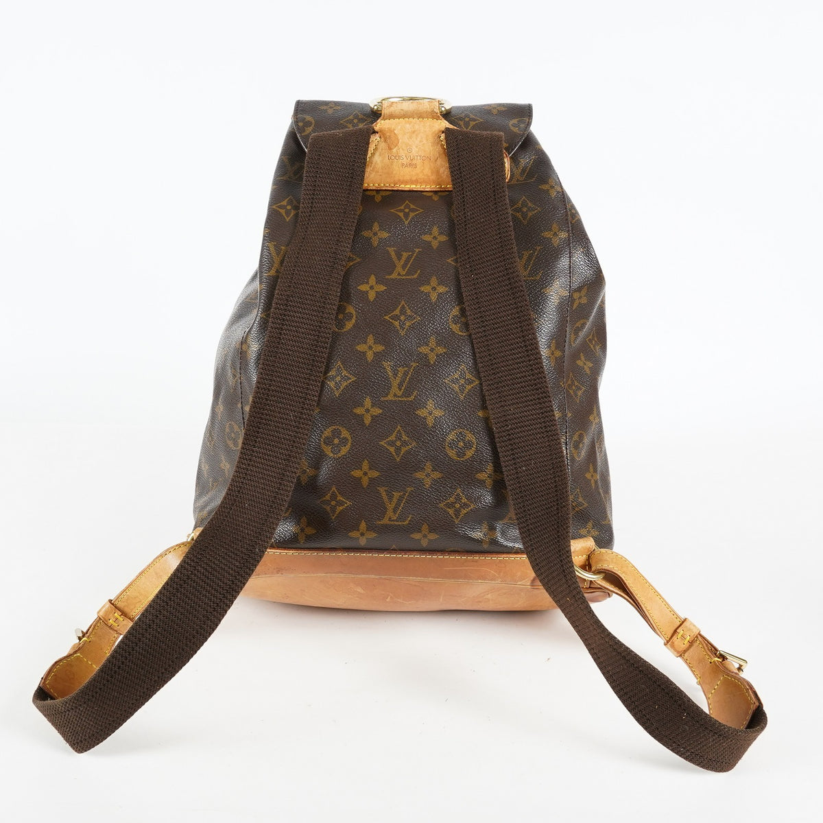 Louis Vuitton Montsouris GM M51135 Monogram Canvas Brown Backpack 09M434192108