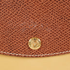 Longchamp Le Pliage Tote Bag Beige Nylon Leather Handbag Used XYZ271