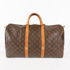 LOUIS VUITTON Keepall 50 Monogram Boston Bag Brown vintage M41426 05E274290013