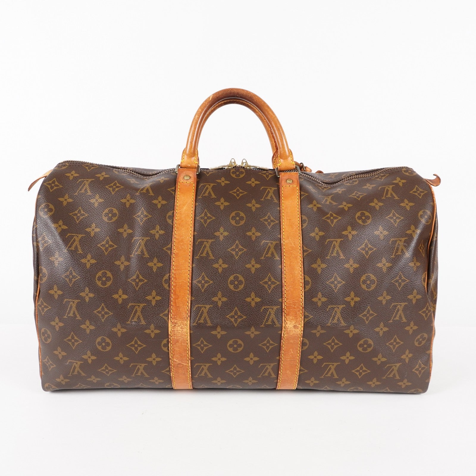 LOUIS VUITTON Keepall 50 Monogram Boston Bag Brown vintage M41426 05E274290013