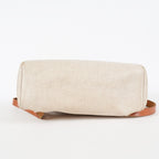 Hermes Herbag Ado PM Used Beige Canvas Brown Leather 2WAY Backpack 07A325834431