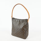 Louis Vuitton Looping GM M51145 Monogram Canvas Brown Shoulder Bag 09E183410010