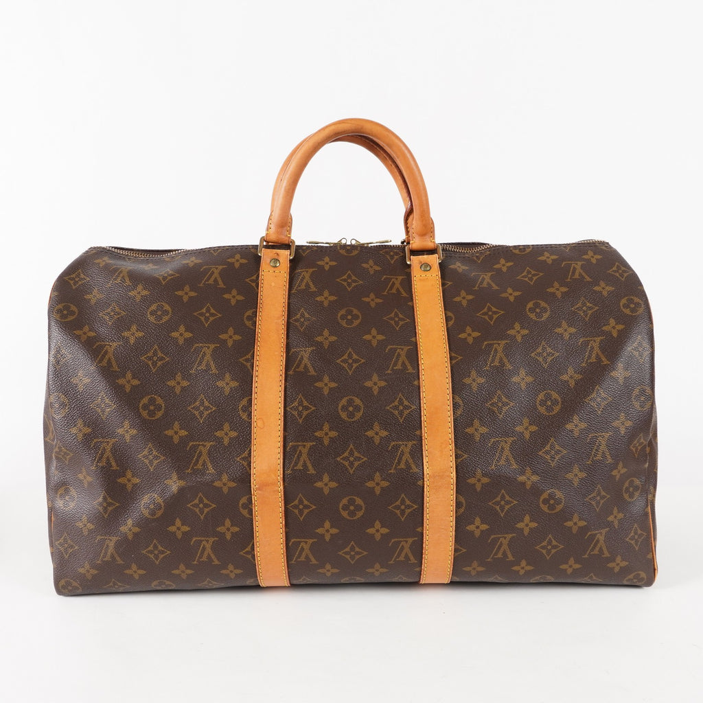 LOUIS VUITTON Keepall 50 M41426 Monogram Boston Bag vintage Brown 03E326820011