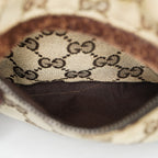 GUCCI GG Canvas Waist Belt Body Bag Beige Brown Vintage Used Womens 08E141870008