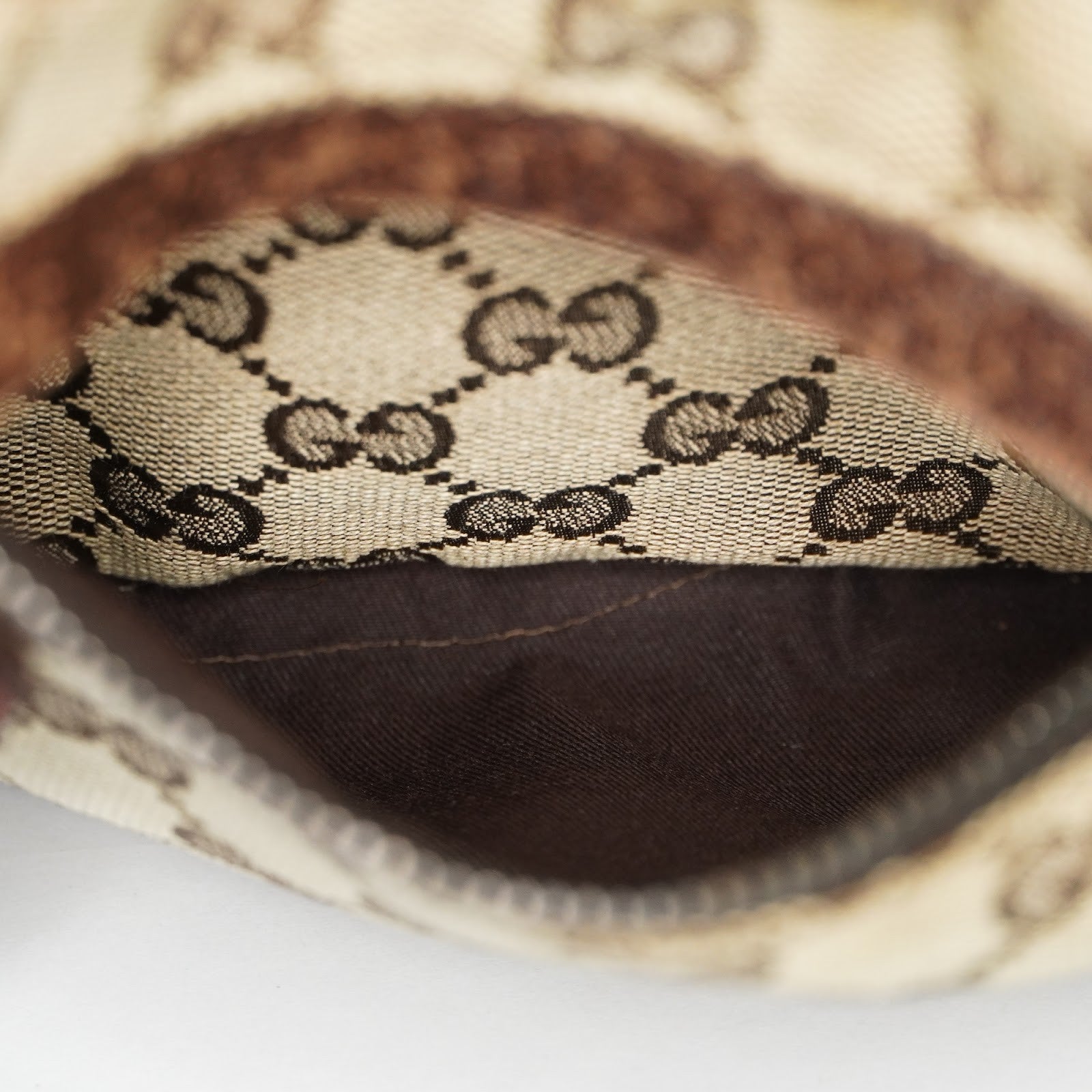 GUCCI GG Canvas Waist Belt Body Bag Beige Brown Vintage Used Womens 08E141870008