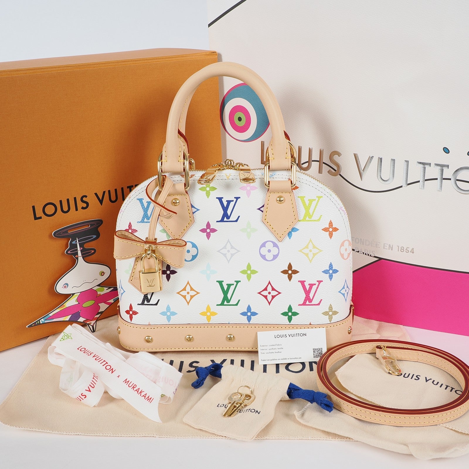 Louis Vuitton x Takashi Murakami 2025 Alma BB Purse Multicolor 04M0145000017