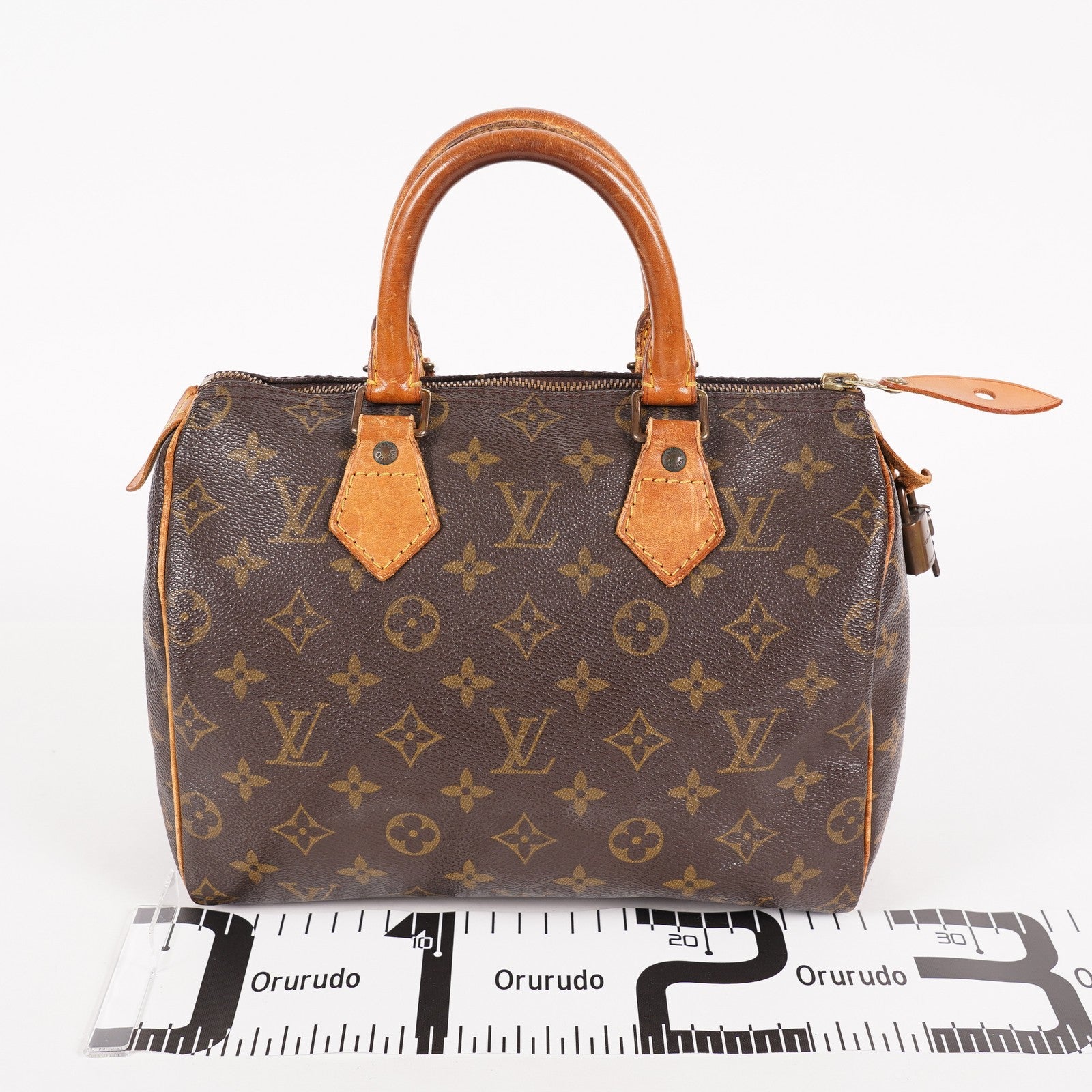 Louis Vuitton Speedy 25 M41528 Monogram Canvas Boston Handbag Brown 07A096978405