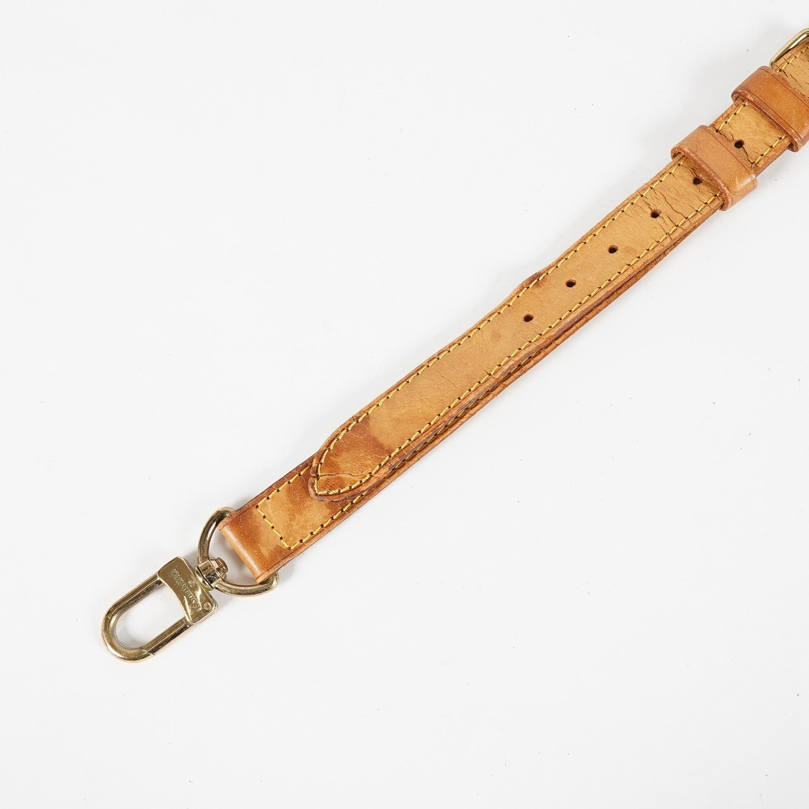 Auth Louis Vuitton Vachetta Leather Shoulder Strap Adjustable Tan Vintage XY266