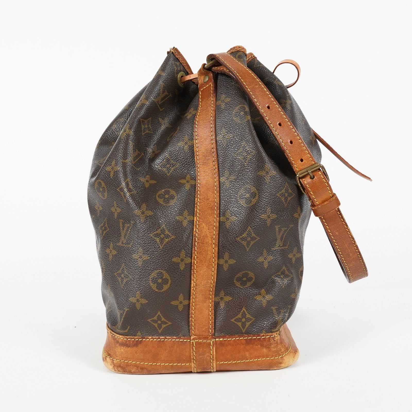 Louis Vuitton Noe M42224 Monogram Canvas Brown Drawstring Bag Used 07A172688431
