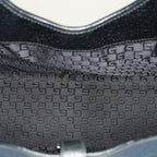 Gucci Jackie Vintage Handbag Shoulder Bag 30cm Black Canvas Leather 07E153190009
