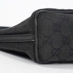 Gucci GG Canvas Boat Pochette Black Shoulder Pouch Bag Vintage Used 08E052090002