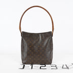 Louis Vuitton Looping GM M51145 Monogram Canvas Brown Hobo Bag Used 08A082917203
