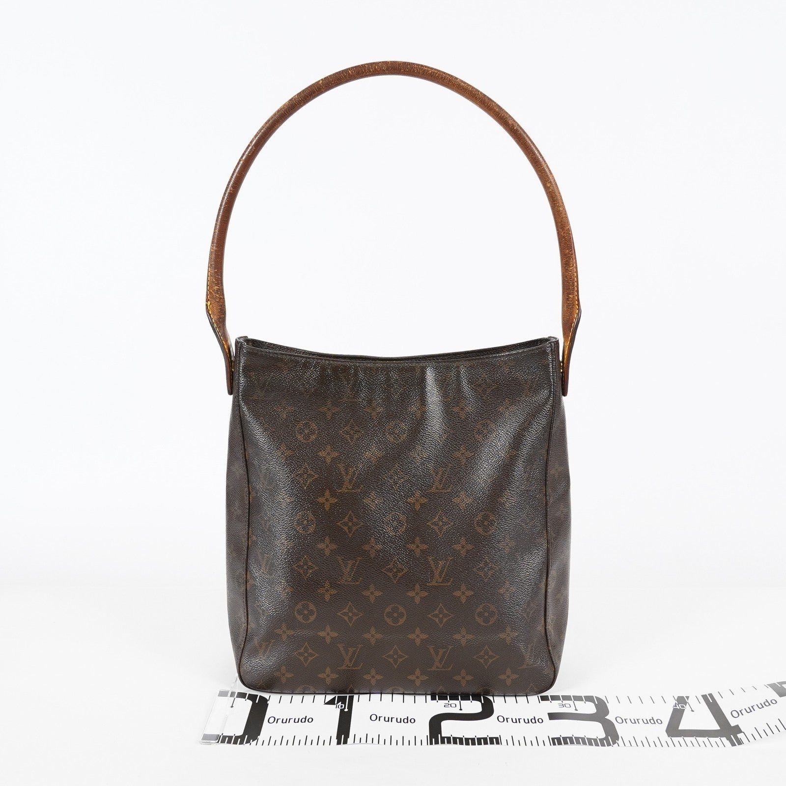 Louis Vuitton Looping GM M51145 Monogram Canvas Brown Hobo Bag Used 08A082917203