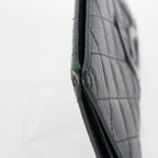 Chanel Cambon Long Wallet 19cm Black Quilted Lambskin Bifold Used 08E011760008