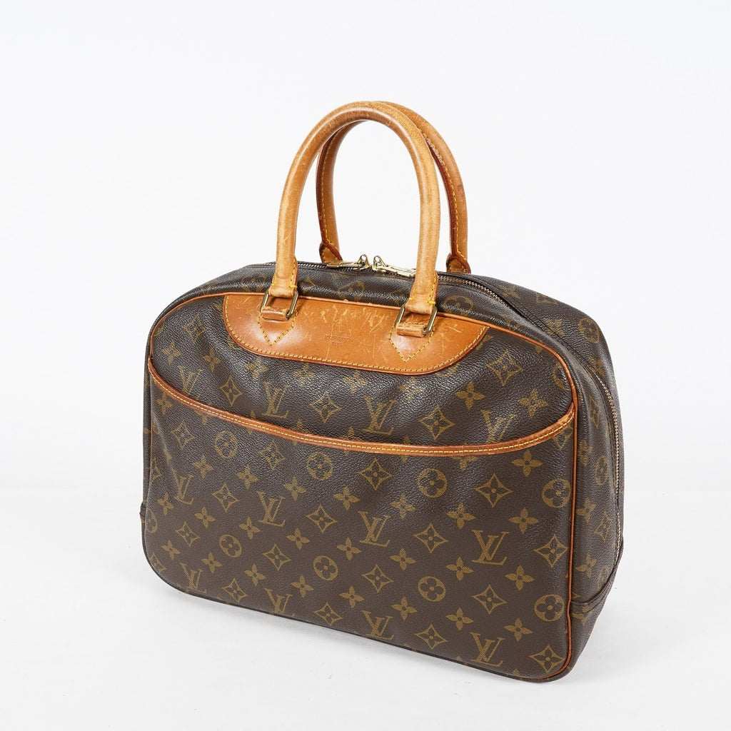 Louis Vuitton Deauville Monogram Brown Canvas Handbag Used M47270 08A372230815