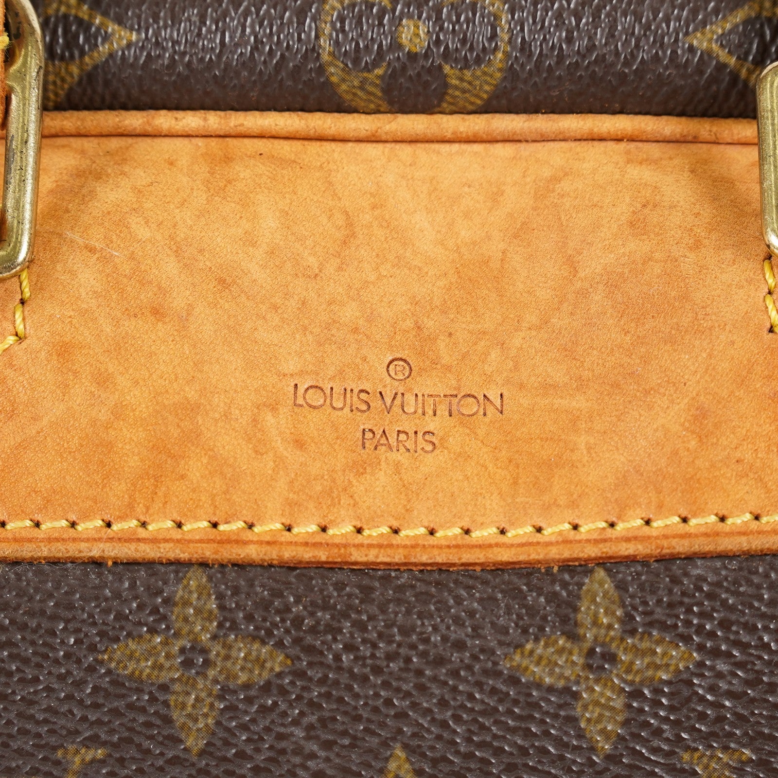 Louis Vuitton Monogram Deauville M47270 Hand Bag Brown Used Vintage 07A082288024