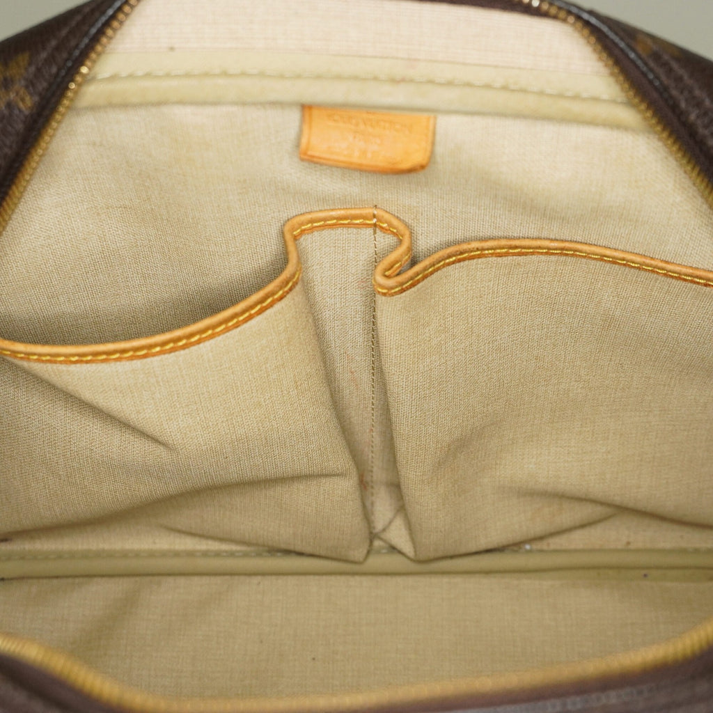 Louis Vuitton Deauville Monogram Canvas Brown Handbag M47270 Used 07E132640030