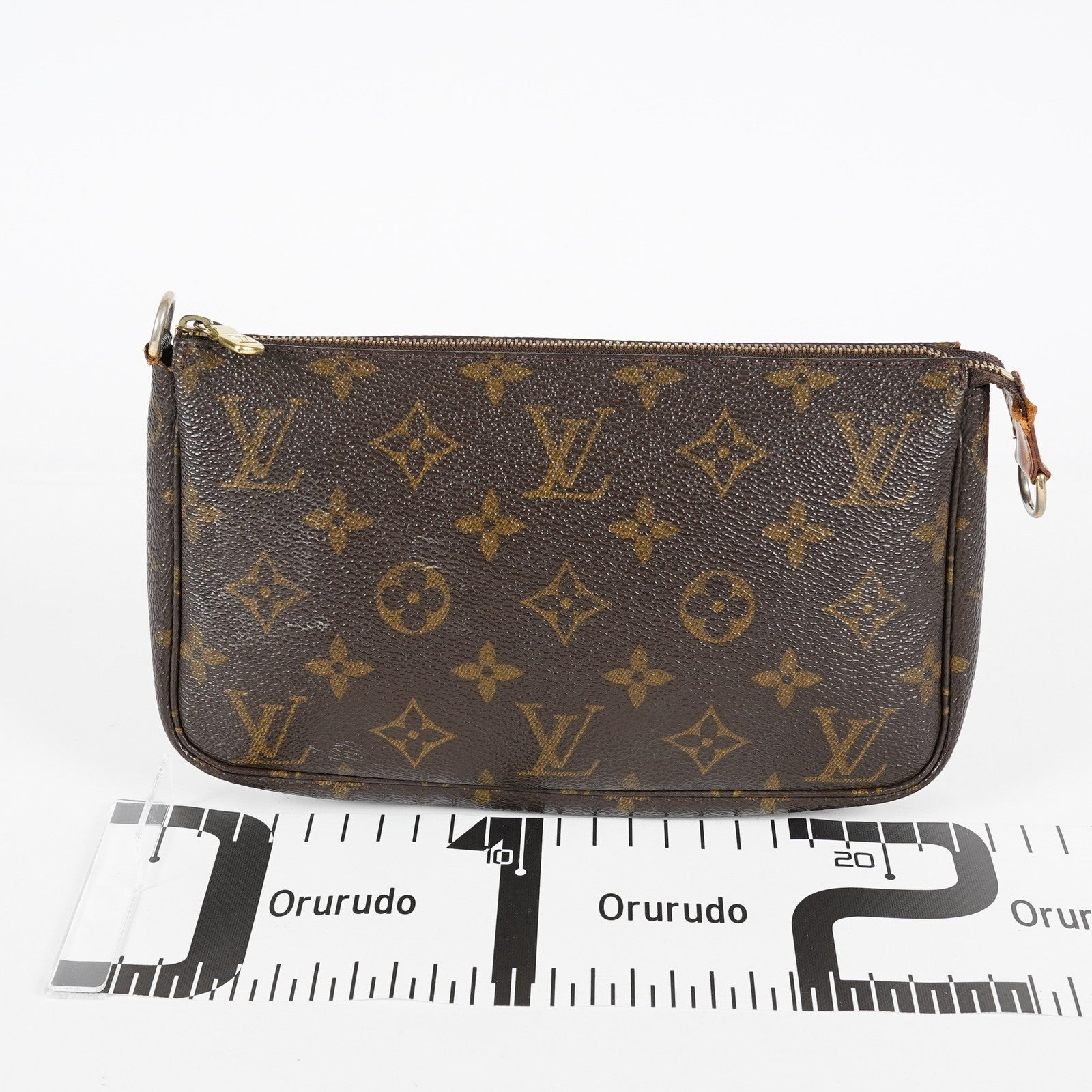 LOUIS VUITTON Pochette Accessoires M51980 Monogram Brown Used Pouch 07A212688431
