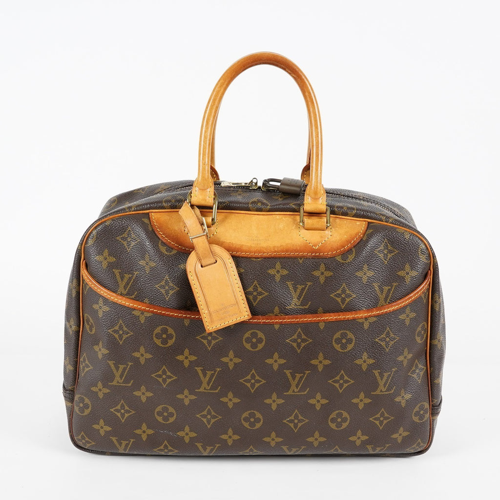 Louis Vuitton Deauville M47270 Monogram Canvas Brown Handbag Used 07E222640027