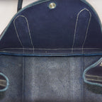 Authentic Hermes Garden Party MM Canvas Leather Tote Bag  02E056820003
