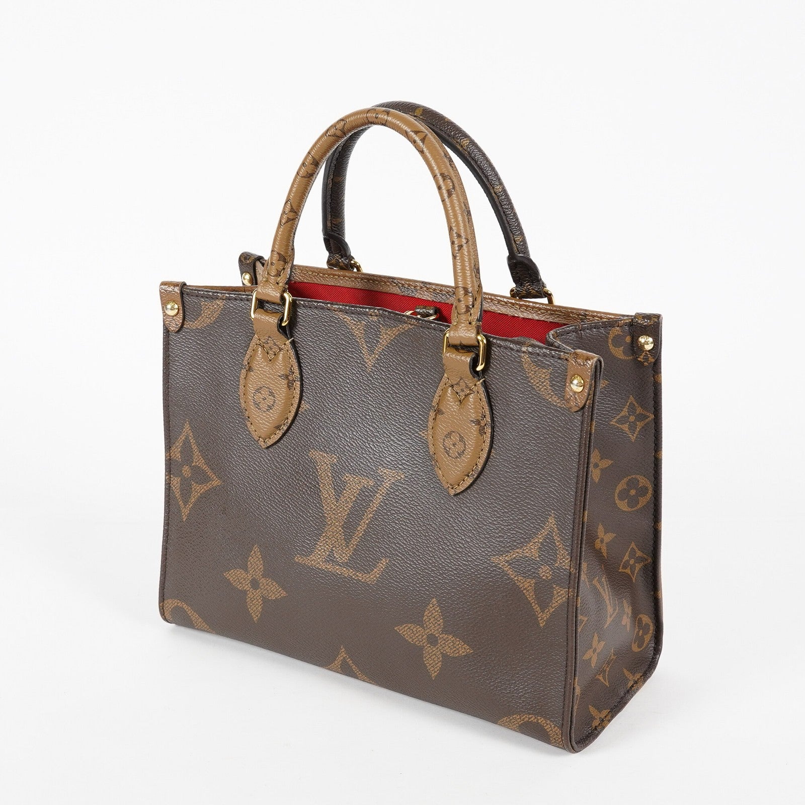 Louis Vuitton OnTheGo PM Monogram Reverse Canvas Tote M46373 Brown 07E0920130030