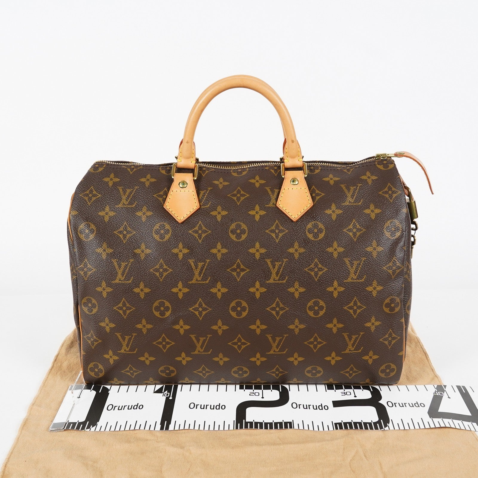 Louis Vuitton Speedy 35 Monogram Brown Canvas Handbag Used M41524 07A266864031