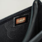 Chanel Cambon Long Wallet 19cm Black Quilted Lambskin Bifold Used 08E011760008