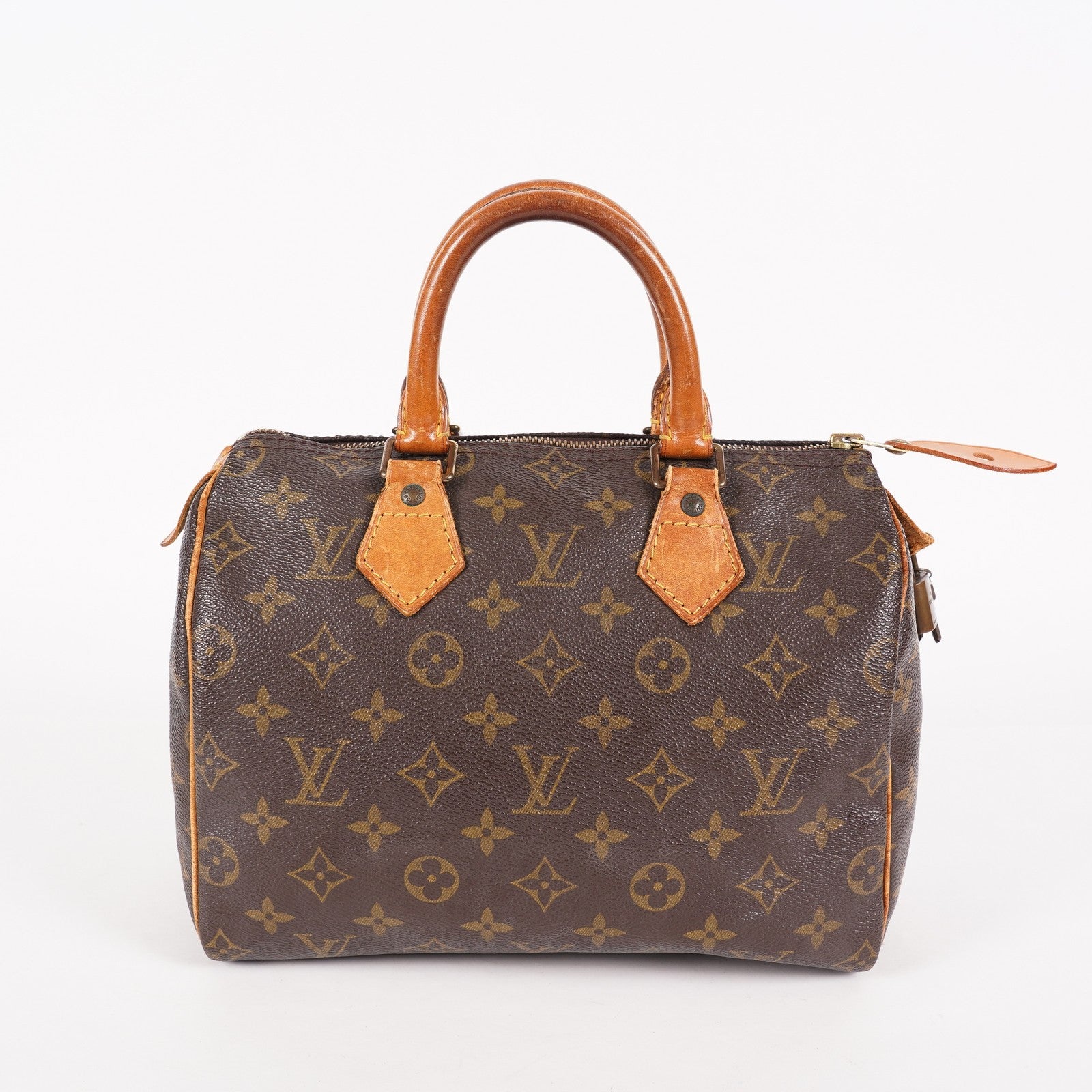 Louis Vuitton Speedy 25 M41528 Monogram Canvas Boston Handbag Brown 07A096978405