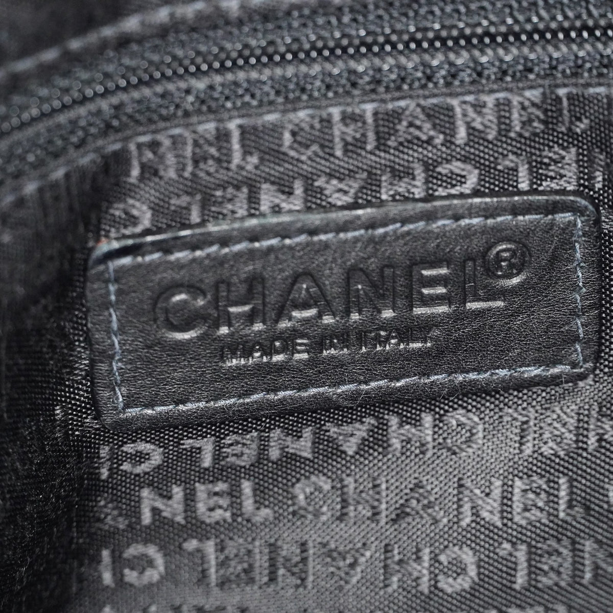 Chanel Chocolate Bar Nylon Mini Boston Bag 35cm Black Silver HW 07E314180008