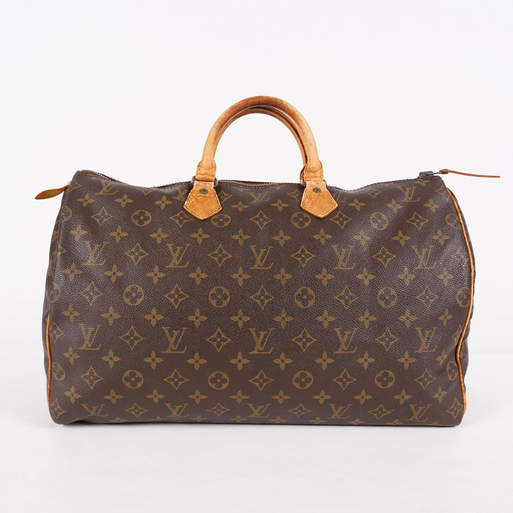 Louis Vuitton Monogram Speedy 40 M41522 Boston Hand Bag Brown Used 07E364180002