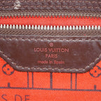Louis Vuitton N51105 Damier Ebene Neverfull MM Tote Bag Brown Used 07E064730027