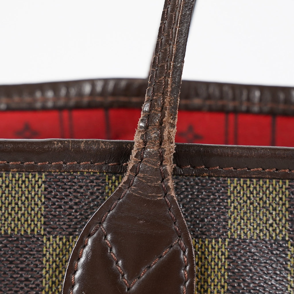 Louis Vuitton Neverfull MM N51105 Damier Ebene Brown Tote Bag Used 07E133960027