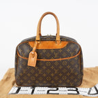 Louis Vuitton Deauville M47270 Monogram Canvas Brown Handbag Used 08E081980002