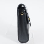 Christian Dior Vintage Leather Shoulder Bag Black Classic Handbag XY230