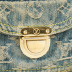 Louis Vuitton M95049 Monogram Denim Baggy Shoulder Bag Blue Used 07E019570019