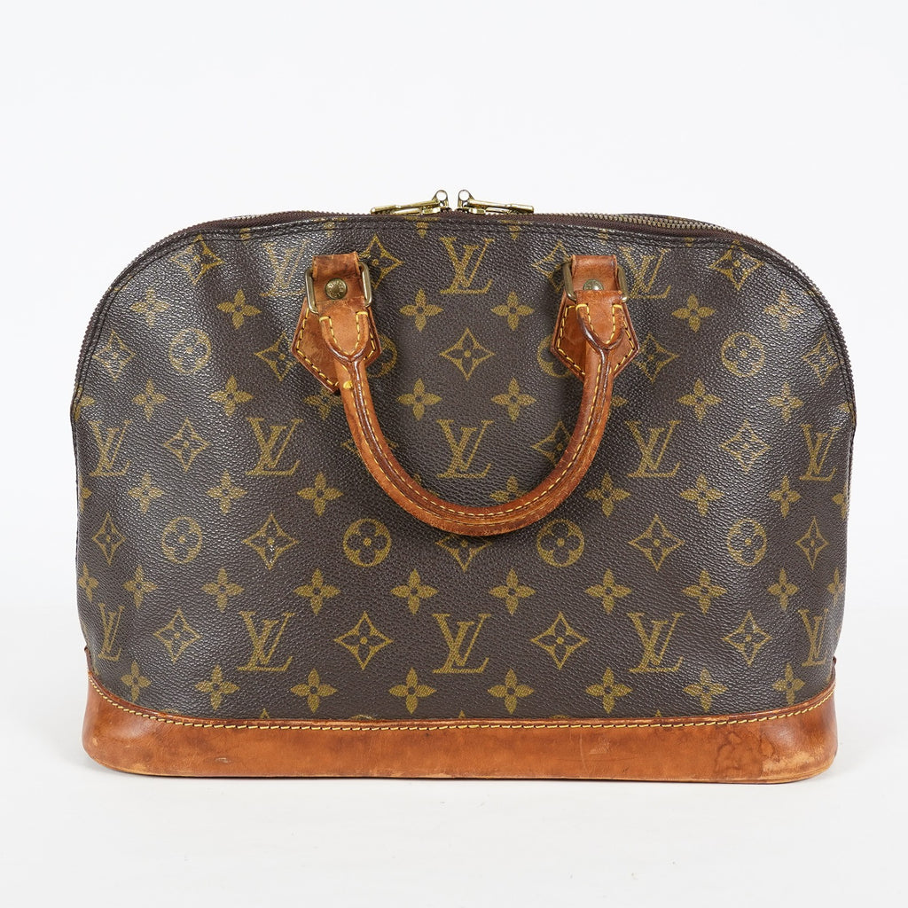 Louis Vuitton Alma PM Monogram Canvas Brown Handbag M51130 Vtg Used 08A242860003