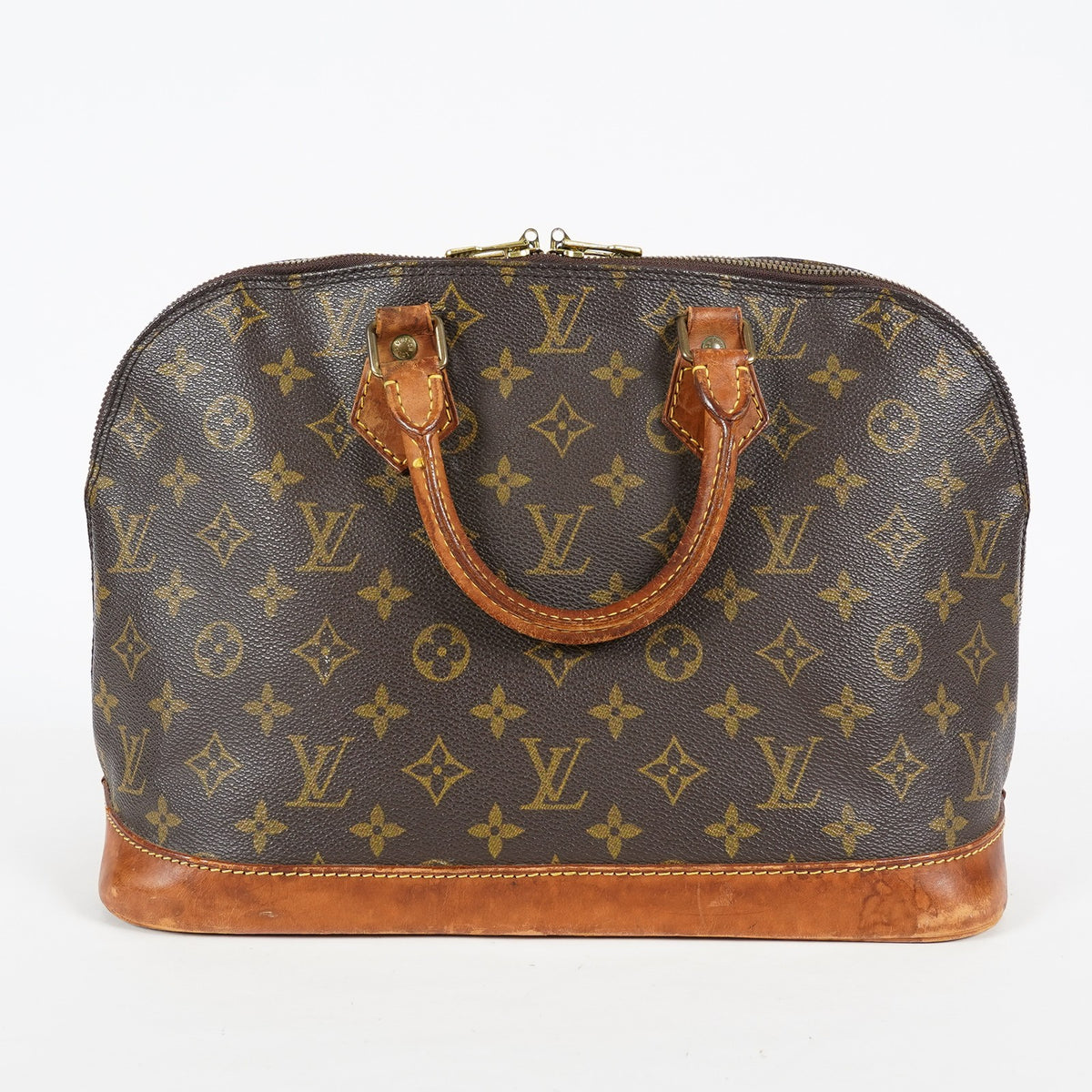 Louis Vuitton Alma PM Monogram Canvas Brown Handbag M51130 Vtg Used 08A242860003