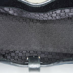 Gucci Jackie Vintage Handbag Shoulder Bag 30cm Black Canvas Leather 07E153190009