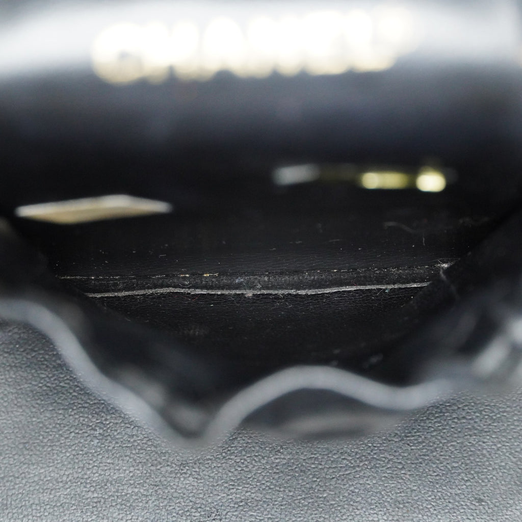 CHANEL Caviar Skin CC Vanity Bag Black Gold Hardware Vintage Case 08E047150002