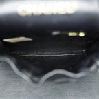 CHANEL Caviar Skin CC Vanity Bag Black Gold Hardware Vintage Case 08E047150002