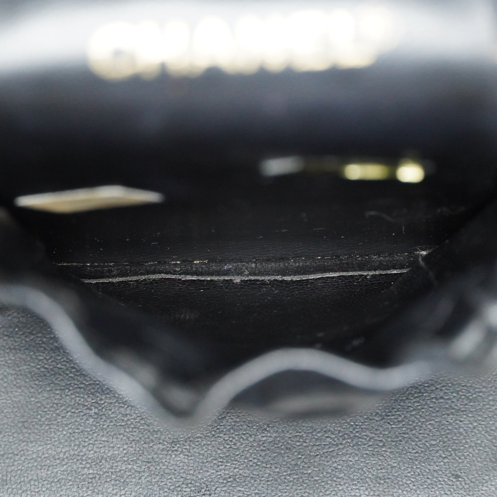 CHANEL Caviar Skin CC Vanity Bag Black Gold Hardware Vintage Case 08E047150002