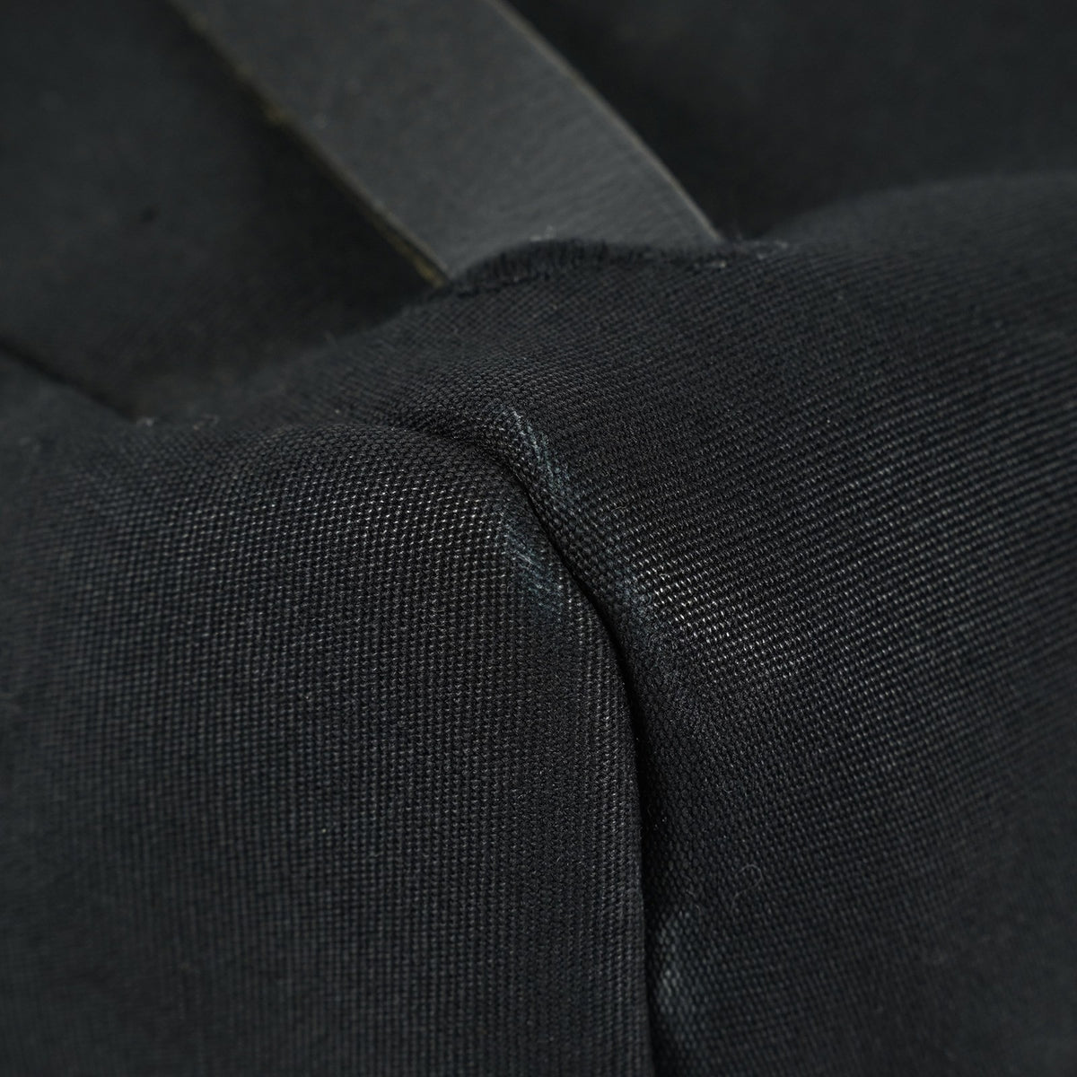 Hermes Herbag Ado Backpack 30cm Black Canvas Leather Used Auth 09E125940011