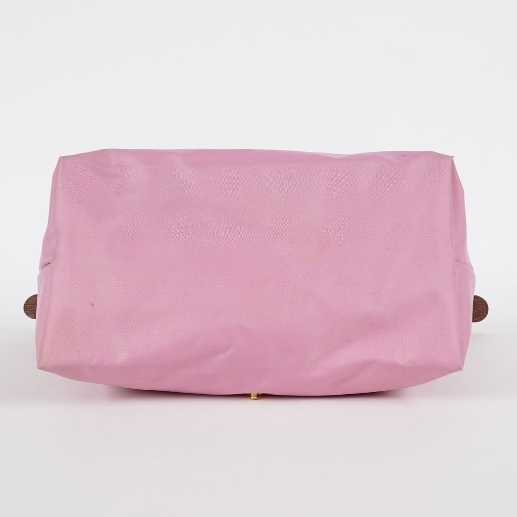 LONGCHAMP Le Pliage Nylon Leather Tote Shoulder Hand Bag Pink Used 08M18396617