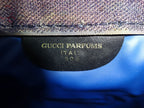 VINTAGE GUCCI Parfums Clutch Bag GG Sherry Line Navy Used 08M02880024