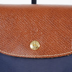 Longchamp Le Pliage Long Handle Tote Bag 33cm Navy Nylon Women Used 08E12825007