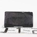 Louis Vuitton LV Long Wallet Portefeuille Brazza M63382 Black Epi Auth XY214