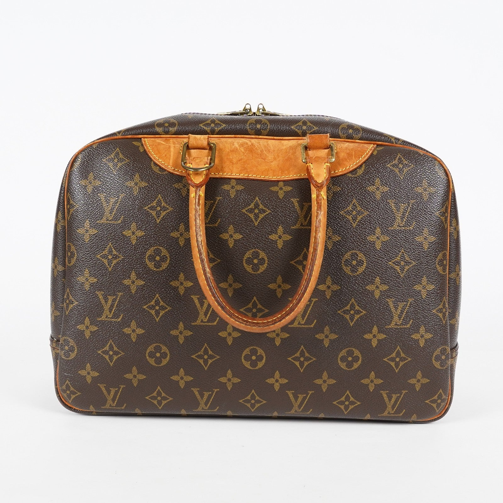 Louis Vuitton Deauville M47270 Monogram Canvas Brown Handbag Used 08E081980002